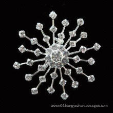 wedding cheap sunflower bouquet women wholesale imitation pearl rhinestone brooch